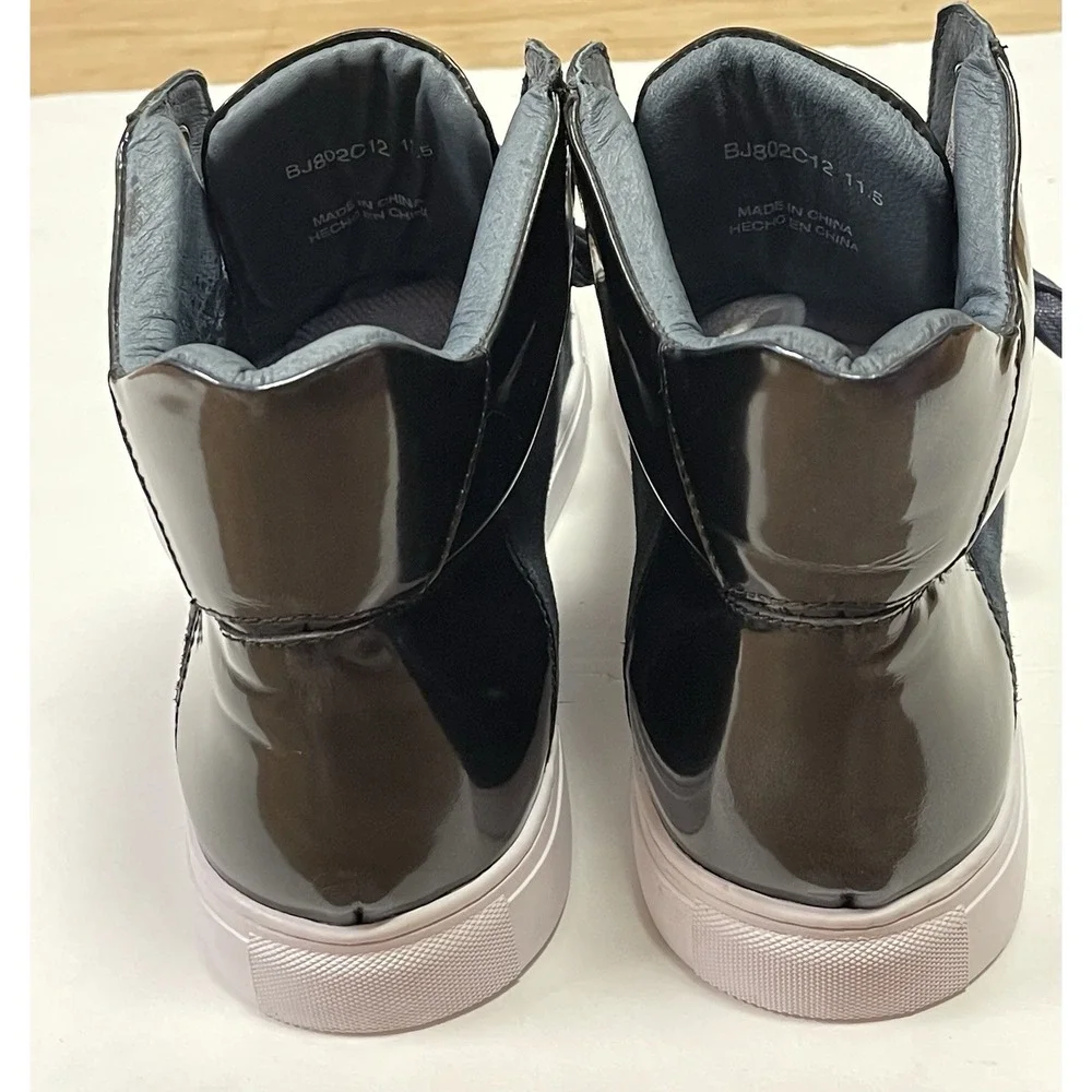 Badgley Mischka DOUGLAS PATENT HIGH-TOP SNEAKER Navy BJ802C12~ Size 11.5